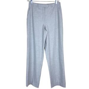 Gunext Flannel Trouser Dress Pants Sz 6 Straight Leg Light Gray Wool Blend Italy
